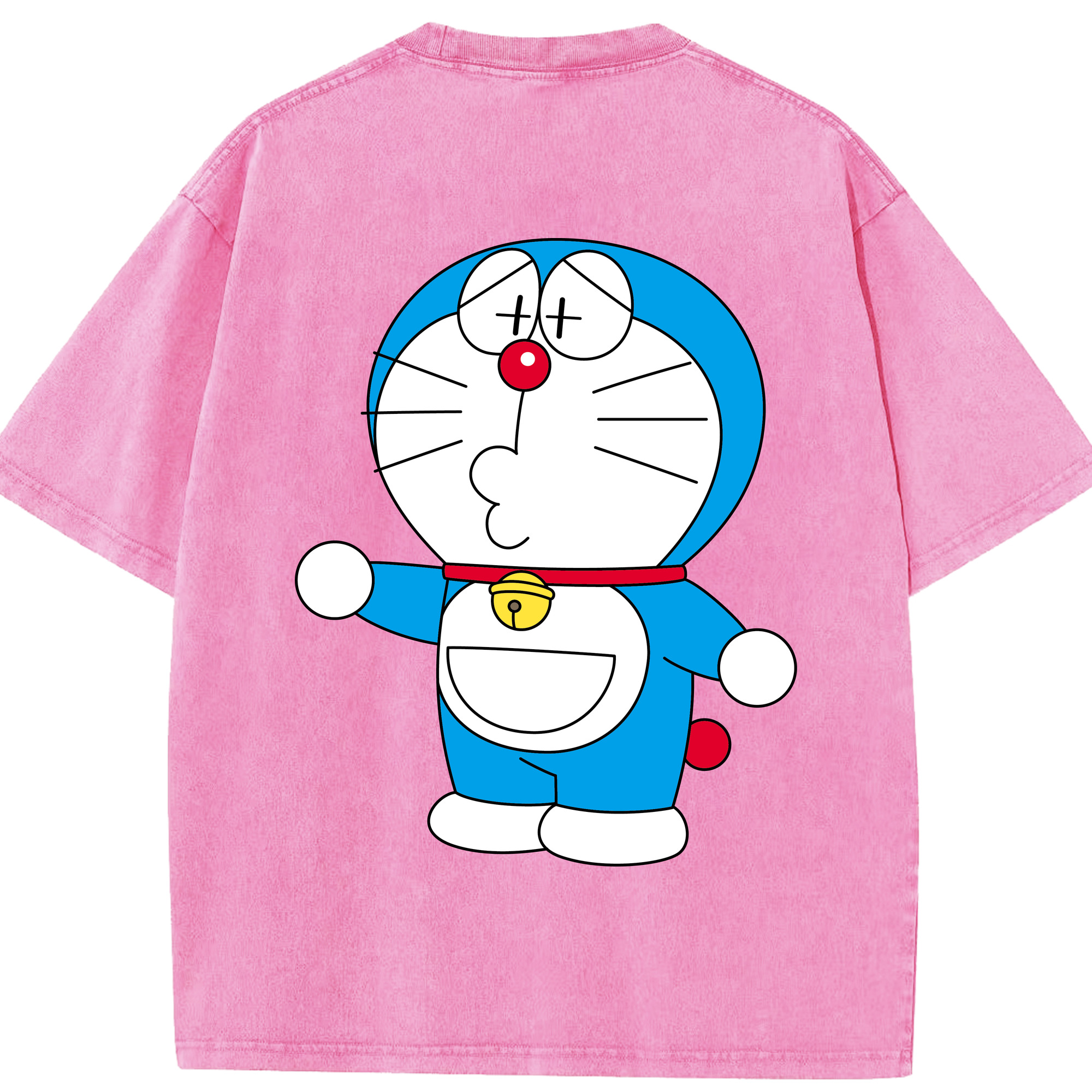 （画像用） ドラえもん Doraemon 綿100% ヴィンテージ風 半袖Tシャツ（背面プリント）